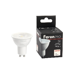 Лампа светодиодная Feron PRO LB-1607 7Вт 230В GU10 дневной с линзой 38 гр.