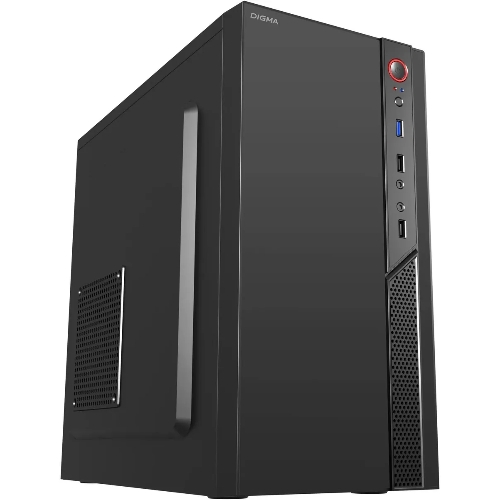 Компьютерный корпус Digma DCC-MN306 черный без БП mATX 1x80мм 1x92мм 2x120мм 2xUSB 2.0 1xUSB 3.0 audio
