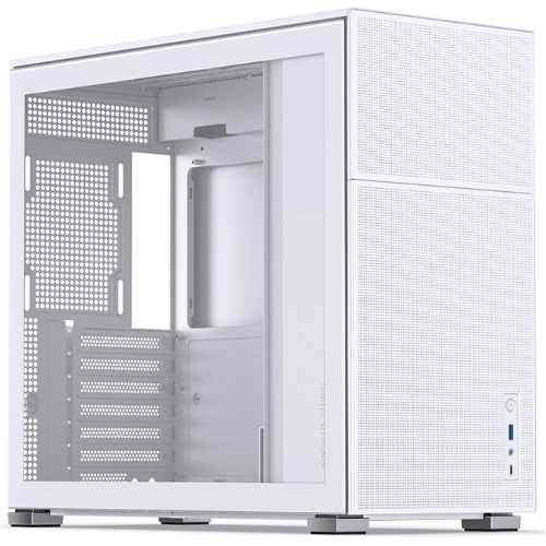 Компьютерный корпус без блока питания Case JONSBO D41 MESH, Midi-Tower, TG, no fan, 1xUSB-A 3.2 + 1xUSB-C 3.2, ATX, mATX белый