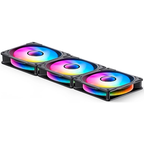 Вентилятор для корпуса JONSBO FR-606BR Reverse (120x120x25мм, 4-pin PWM, ARGb, 35.99CFM, 26.5dBA, 1500RPM, черный)