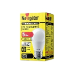 Лампа светодиодная Navigator NLL-P-G45-5-230-4K-E27 5 Вт шар 4000К белый E27 400 лм 220-240В