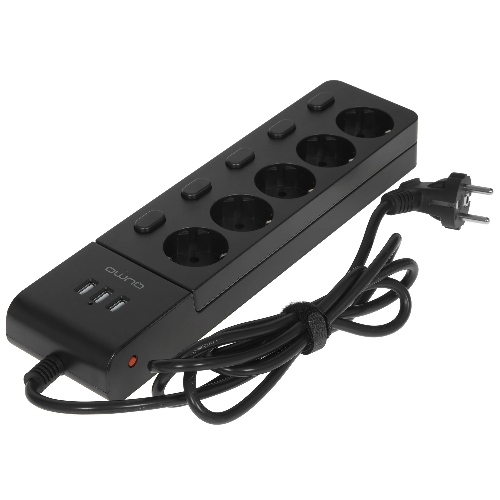 Сетевой фильтр QUMO Power Bar PRO 6SP4U (P-0006), черный