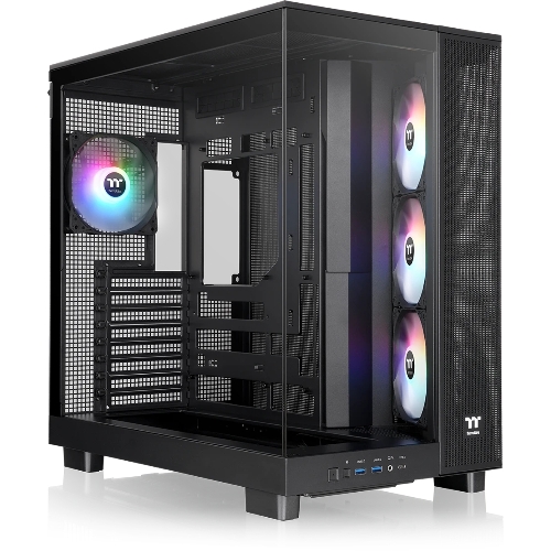 Компьютерный корпус Thermaltake View 380 XL TG ARGB черный без БП E-ATX 2x120мм 2xUSB3.0 audio bott PSU