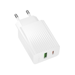 Сетевое зарядное устройство BOROFONE (6941991122880) BAS76A 1USB+1Type-C 3.0A QC3.0 PD 30W White
