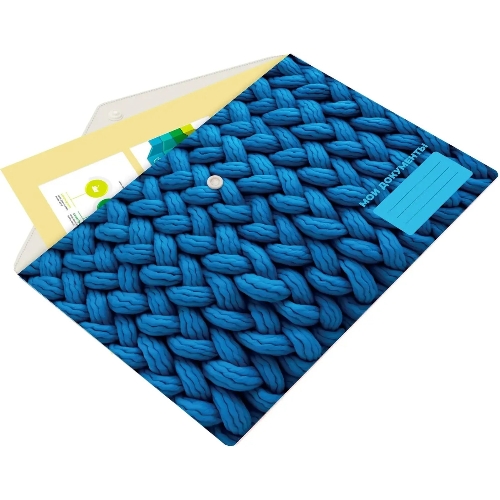 Конверт на кнопке Silwerhof FABRIC A5 непрозрачный пластик 0.25мм