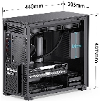 Компьютерный корпус без блока питания JONSBO D41 STD Black ATX без БП, боковая панель из закаленного стекла, mini-ITX, micro-ATX, ATX, черный