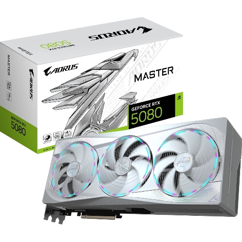 Видеокарта Gigabyte PCI-E 5.0 GV-N5080AORUSM ICE-16GD 1.0 NVIDIA GeForce RTX 5080 16Gb 256bit GDDR7 2617/30000 HDMIx1 DPx3 HDCP Ret