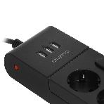 Сетевой фильтр QUMO Power Bar PRO 6SP4U (P-0006), черный