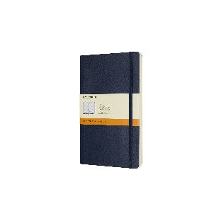 Блокнот Moleskine CLASSIC SOFT QP616B20 Large 130х210 мм, 192 страниц, линейка, мягкая обложка, синий сапфир