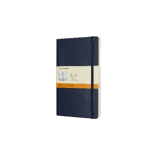 Блокнот Moleskine CLASSIC SOFT QP616B20 Large 130х210 мм, 192 страниц, линейка, мягкая обложка, синий сапфир