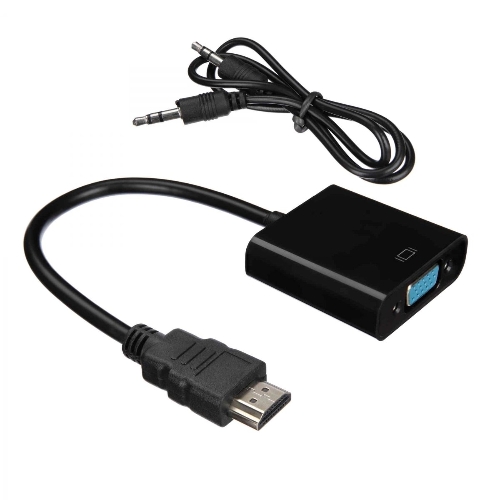 Кабель-адаптер ACD-DAHVF-01B HDMI-VGA, Golden Plated, 19m/15f, черный, 0.2м (742576)