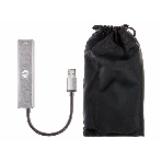 Переходник VCOM USB 3.0 -->RJ-45 1000Mbps+3 USB3.0, Aluminum Shell, 0.2м DH312A
