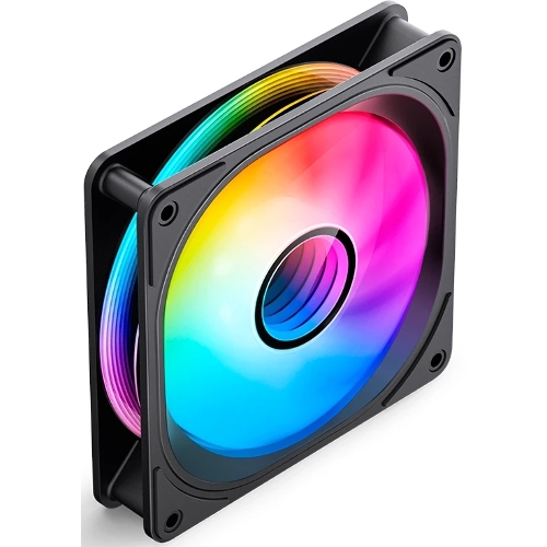 Вентилятор для корпуса JONSBO FR-606BR Reverse (120x120x25мм, 4-pin PWM, ARGb, 35.99CFM, 26.5dBA, 1500RPM, черный)
