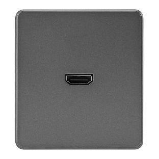 Розетка Kranz ROUND HDMI с/у титан