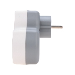 Двойник Rexant электрический (разветвитель) 16А с/з + USB-A + USB-C с защитными шторками, белый