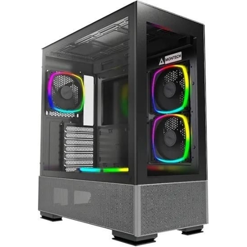 Компьютерный корпус Montech SKY TWO черный без БП ATX 3x140мм 2xUSB3.0 1xUSB3.1 audio bott PSU