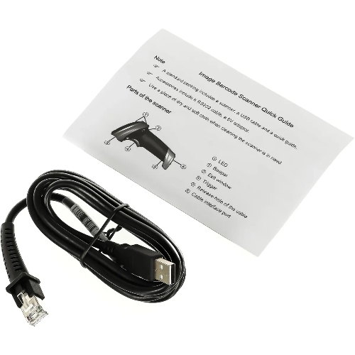 Сканер штрих-кода ручной Mindeo MD6600-SR 2D имидж, проводной, USB, черный