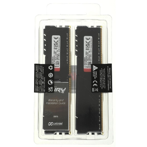 Оперативная память Kingston Fury Beast, DDR4, 64GB (2x32GB), 3200MHz, CL16, DIMM, черный
