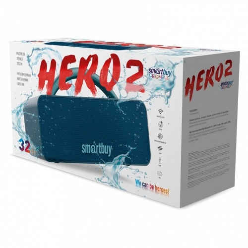 Колонка беспроводная Smartbuy HERO 2, синий