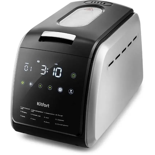 Хлебопечка Kitfort KT-305 черный/серебристый