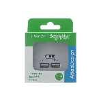 Механизм розетки USB AtlasDesign 5В 1порт х 2.1А 2порта х 1.05А жемчуг SchE ATN000433