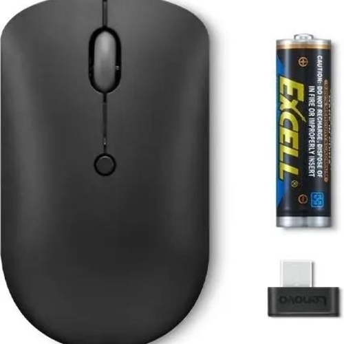 Мышь беспроводная Lenovo 400 черный, 2400 dpi, радиоканал, USB-C, кнопки - 4