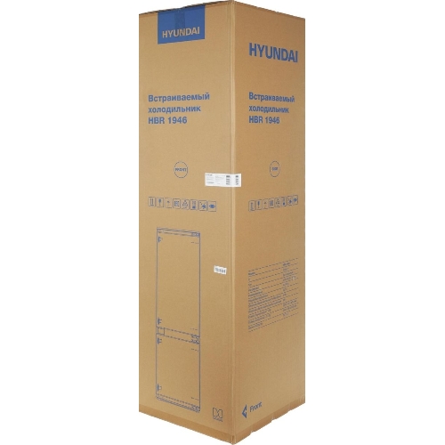 Встраиваемый холодильник Hyundai HBR 1946 2-хкамерн. белый