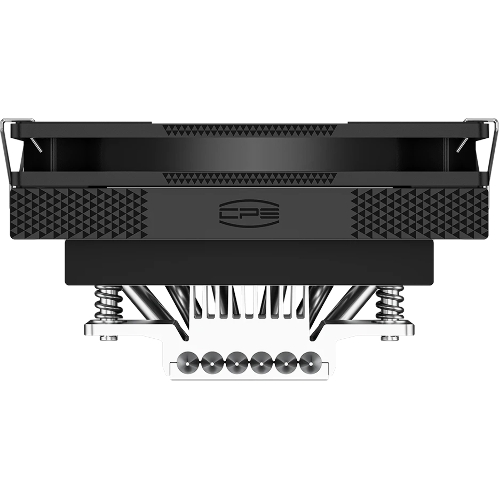 Кулер для процессора PCCooler RC600-67 (125W, 4-pin PWM, 67.5mm, Al, 4x6mm, 1x120мм, 62.5CFM, 32.5dBA, 2300RPM, S: 1851/1700/1200/115X, AM5/AM4, черный)