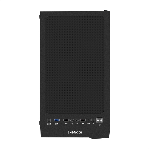 Компьютерный корпус Miditower ExeGate EVO-9211-800NPX (ATX, БП 800NPX с вент. 12см, с окном, 2хUSB+1хUSB3.0, HD аудио, черный, 1 вент. с RGb подсветкой)