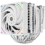 Кулер для процессора Thermalright Royal Pretor 130 Ultra White (4-pin PWM, 158mm, Ni/Cu, 7x6mm, 1x120mm ARGB +1x130mm, 69CFM/81.88CFM, 27dBA/28.3dBA, 2150RPM/1750RPM, S: 1200, 1700, 1851, 115X, 2011, 2066, AM4, AM5, white)