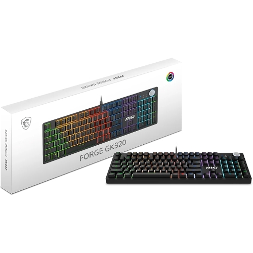 Клавиатура MSI Forge GK320 проводная, USB Type-A, чёрный