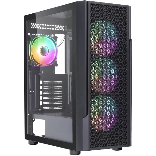 Компьютерный корпус Accord 3312 черный без БП ATX 2xUSB2.0 1xUSB3.0 audio bott PSU