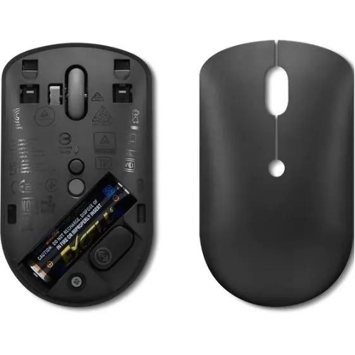 Мышь беспроводная Lenovo 400 черный, 2400 dpi, радиоканал, USB-C, кнопки - 4