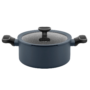 Кастрюля Maunfeld FRIDA MCS47FA02DG из кованого алюминия со стеклянной крышкой, 24 см, 4,7 л.