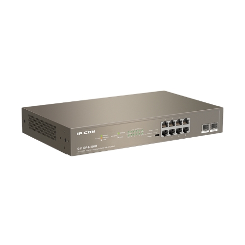 Коммутатор неуправляемый IP-COM G1110P-8-150W Ethernet 8GE+2SFP С 8-Портовым PoE