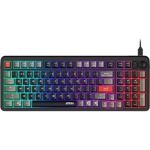 Клавиатура MSI GK110 черный/серый USB for gamer LED (S11-04RU258-HH9)