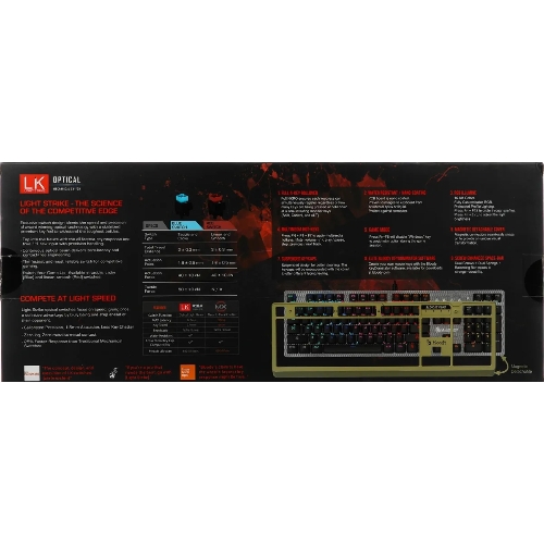 Клавиатура проводная A4Tech Bloody B810RC Punk USB желтый/черный