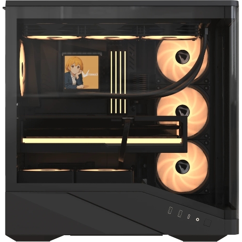 Компьютерный корпус Formula V Line Crystal U9 PA Black, ATX, TYPE-C*1, USB3.0*2, Curved Glass, SIDE 3x PERFORMANCE ARGB, REAR 1x PERFORMANCE ARGB