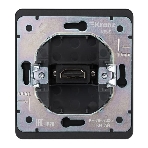 Розетка Kranz ROUND HDMI с/у оникс
