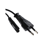Кабель Telecom Кабель (TP228-IEC320-C7--CEE7/16-1.8-B) для аудио-видео техники IEC-320-C7--розетка 220V, 2-pin, 1.8м, черный