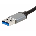 Переходник VCOM USB 3.0 -->RJ-45 1000Mbps+3 USB3.0, Aluminum Shell, 0.2м DH312A
