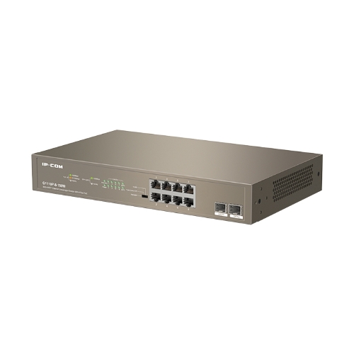 Коммутатор неуправляемый IP-COM G1110P-8-150W Ethernet 8GE+2SFP С 8-Портовым PoE