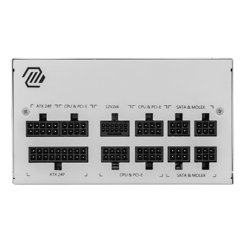Блок питания MSI MAG A850GL PCIE5 WHITE, 850W, 80 PLUS Gold, полностью модульный, ATX 3.0, PCIE5, RTL белый