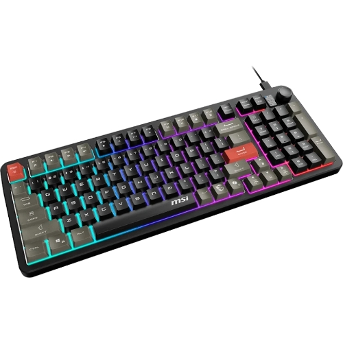 Клавиатура MSI GK110 черный/серый USB for gamer LED (S11-04RU258-HH9)