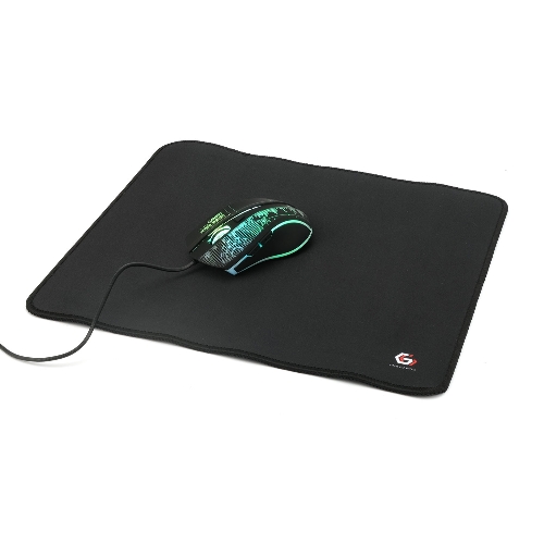 Коврик для мыши Gembird MP-35-30-BLACK, черный, 350х300х3мм, ткань/резина, оверлок, коробка