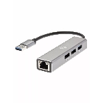 Переходник VCOM USB 3.0 -->RJ-45 1000Mbps+3 USB3.0, Aluminum Shell, 0.2м DH312A