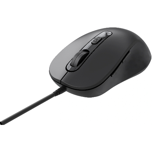 Мышь проводная Oklick 211M черный, 2400 dpi, USB, кнопки - 6