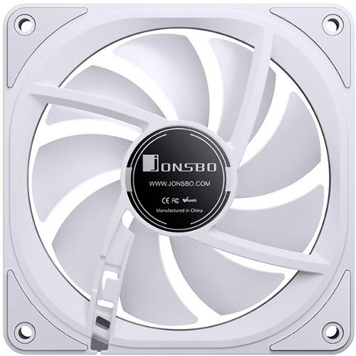 Вентилятор для корпуса JONSBO FR-606WR Reverse (120x120x25мм, 4-pin PWM, ARGb, 35.99CFM, 26.5dBA, 1500RPM, белый)