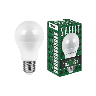 Лампа светодиодная SAFFIT SBA6010 (55004) 10Вт Е27 теплый