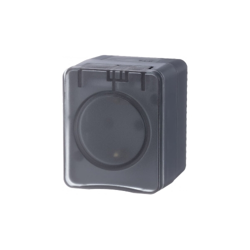 Розетка 1-м ОП AtlasDesign Profi54 16А IP54 250В с заземл. защ. шторки антрацит SchE ATN544045